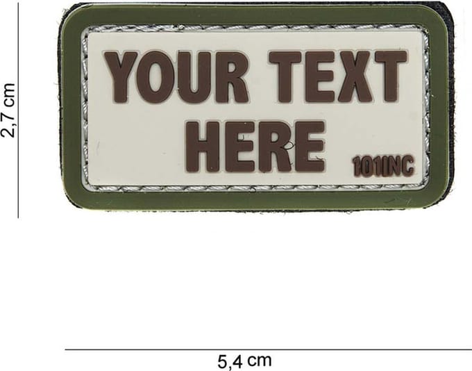 101 Inc Embleem 3D Pvc Your Text Here Beige  Groen  14079