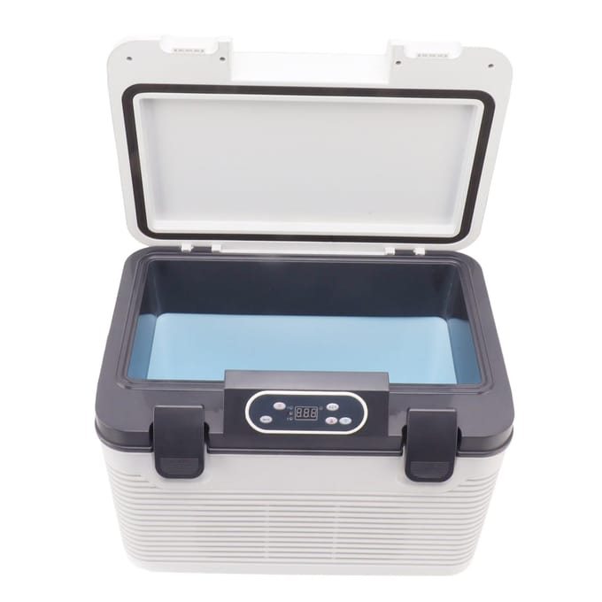 Réfrigérateur de voiture 12 24 volts Portable 19L Congélateur de voiture Mini réfrigérateur pour camping-car Camping Utilisation domestique Prise US black