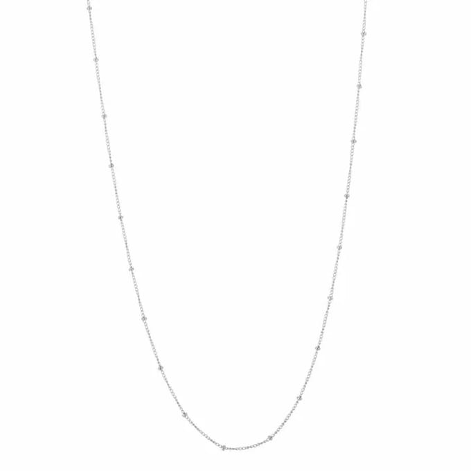 Bijoutheek Collier Basis balletjes 50cm Zilver