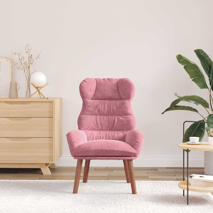 vidaXL - Fauteuil - Roze - 69 - x - 74 - x - 93 - cm - Fluweel