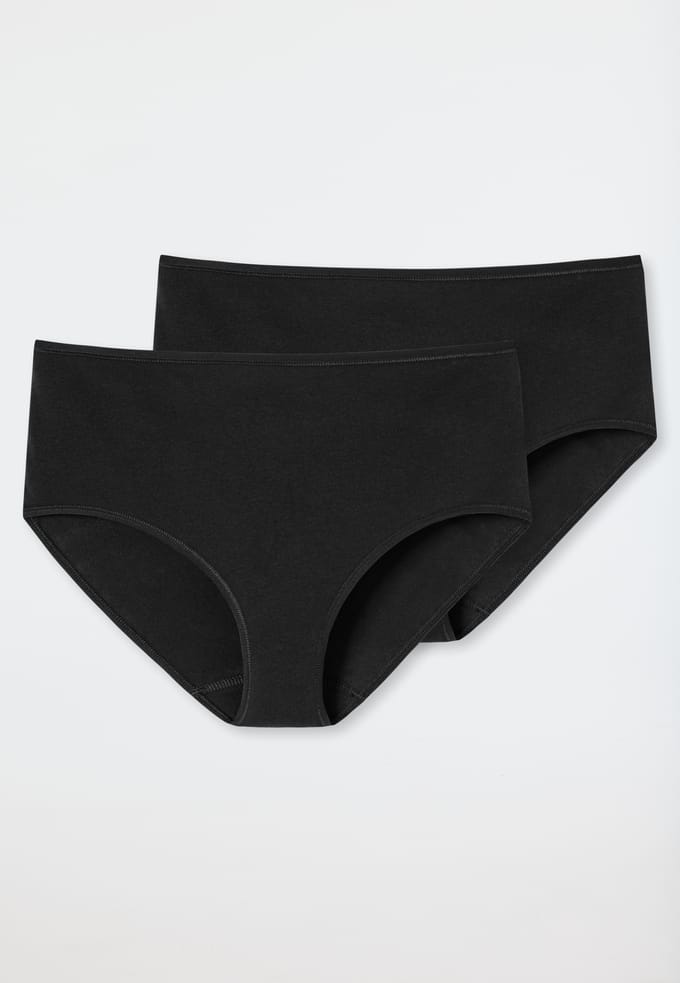 Schiesser 2 PACK Midi Slip 95/5 - Dames Onderbroek - zwart
