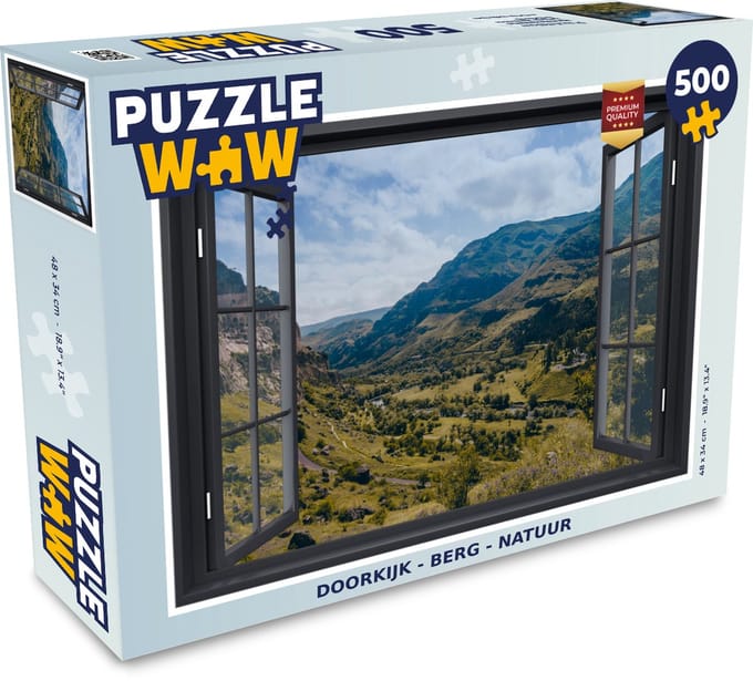 Puzzel Doorkijk - Berg - Natuur - Legpuzzel - Puzzel 500 stukjes