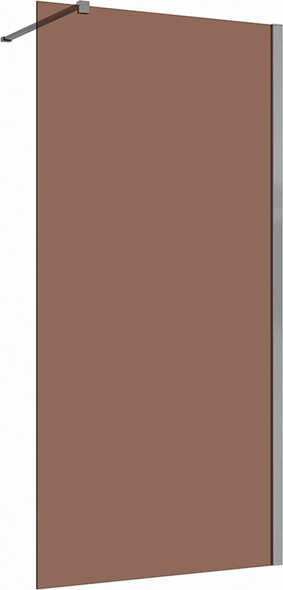 Inloopdouche 80x200 8mm Nano glas chroom serie Silvio bronsglas
