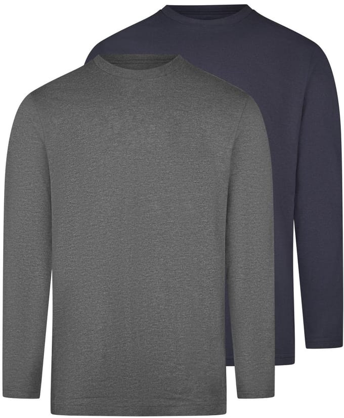 RAGMAN Heren longsleeve 2 pack Basic