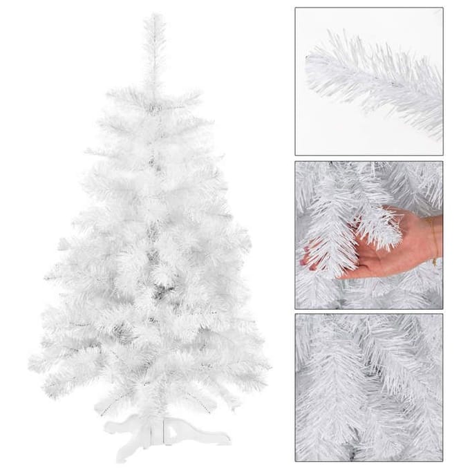 Springos Kunstkerstboom | Besneeuwd Witte Spar | 220 cm | Zonder Verlichting