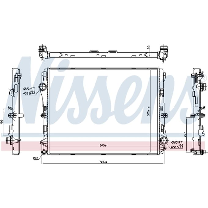 Radiator, motorkoeling NISSENS 606301