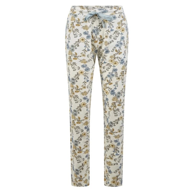 By Louise Dames Pyjama Set Lang Bloemen Print Lichtblauw - Maat M