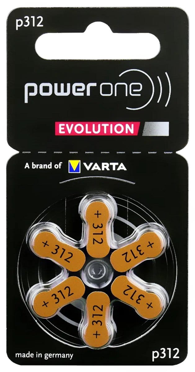 Varta Power One Evolution - Gehoorapparaat batterijen - P312 - 6 stuks