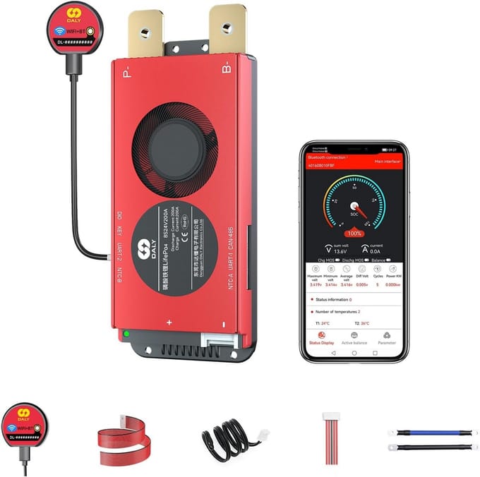 Slimme 8S 24V Batterij Management Systeem met Communicatie en WiFi