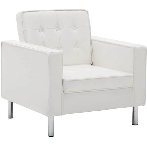 vidaXL Fauteuil Wit 75x70x75 cm Kunstleer