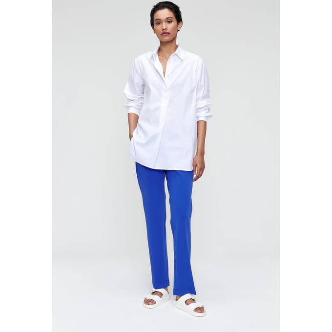 TRVL DRSS Basic Pants True Blue Maat: XS | Straight Broeken Outlet | Dames | Blauw