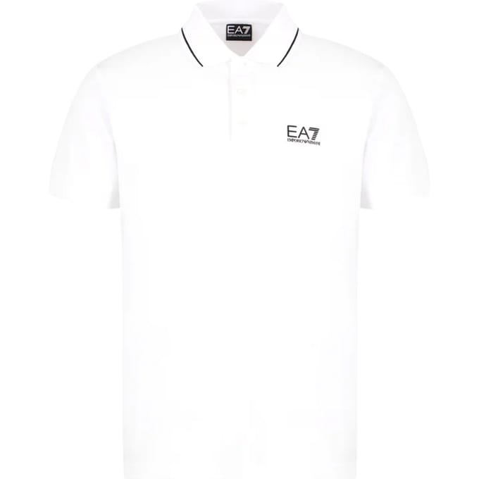 Short Sleeve Polo Shirt EA7 Style - White