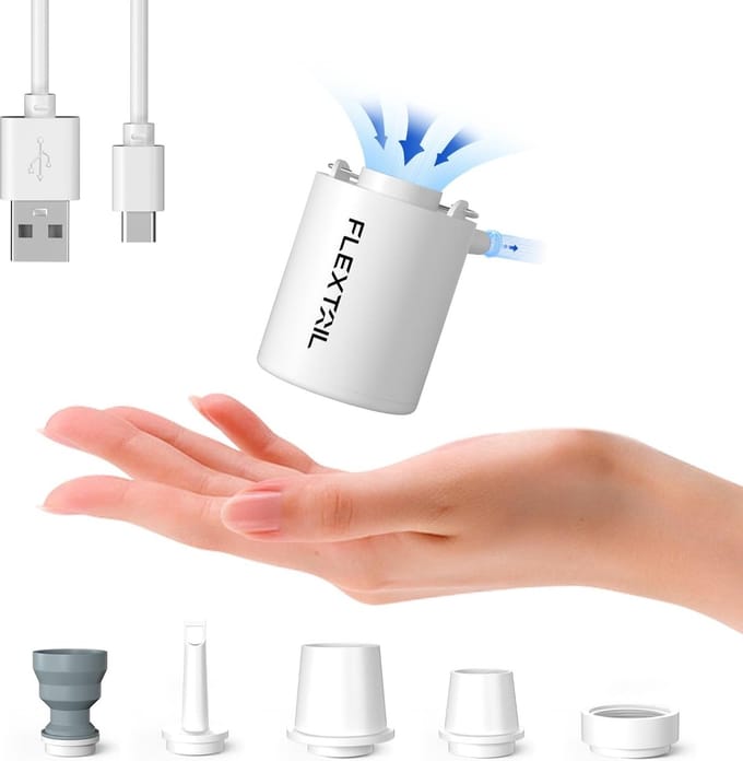 Flextail Tiny Pomp 2023 Pro - oplaadbaar, lichtgewicht 45g - 5 mondstukken