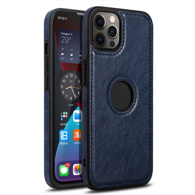 Smartphonica iPhone 13 Pro Max leren hoesje - Blauw geschikt voor iPhone 13 Pro Max