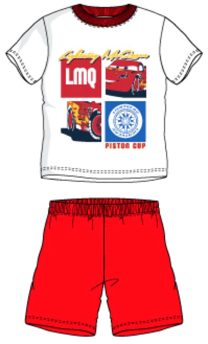 Disney Cars Pyjama Rood/wit Katoen Maat 104