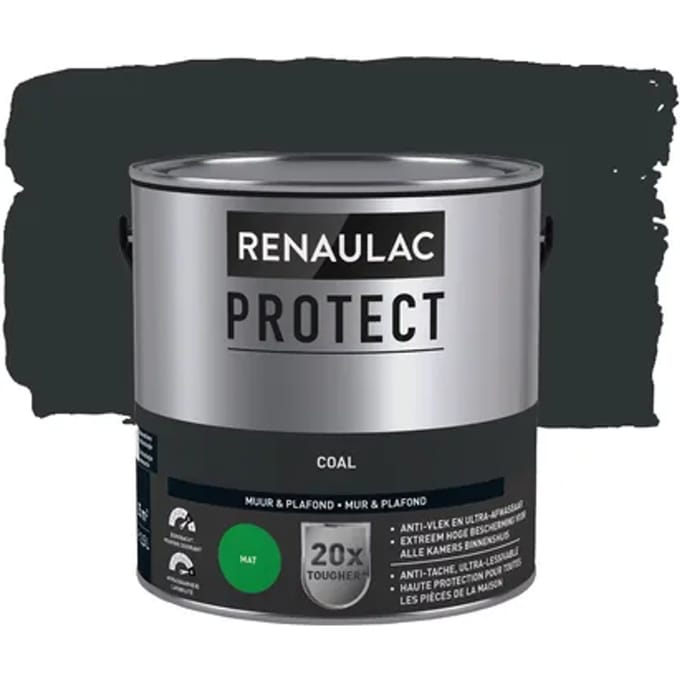 Renaulac Protect Muurverf - Mat - Coal - 2,5l