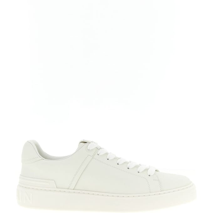 Balmain Witte Kalfsleren Sneakers