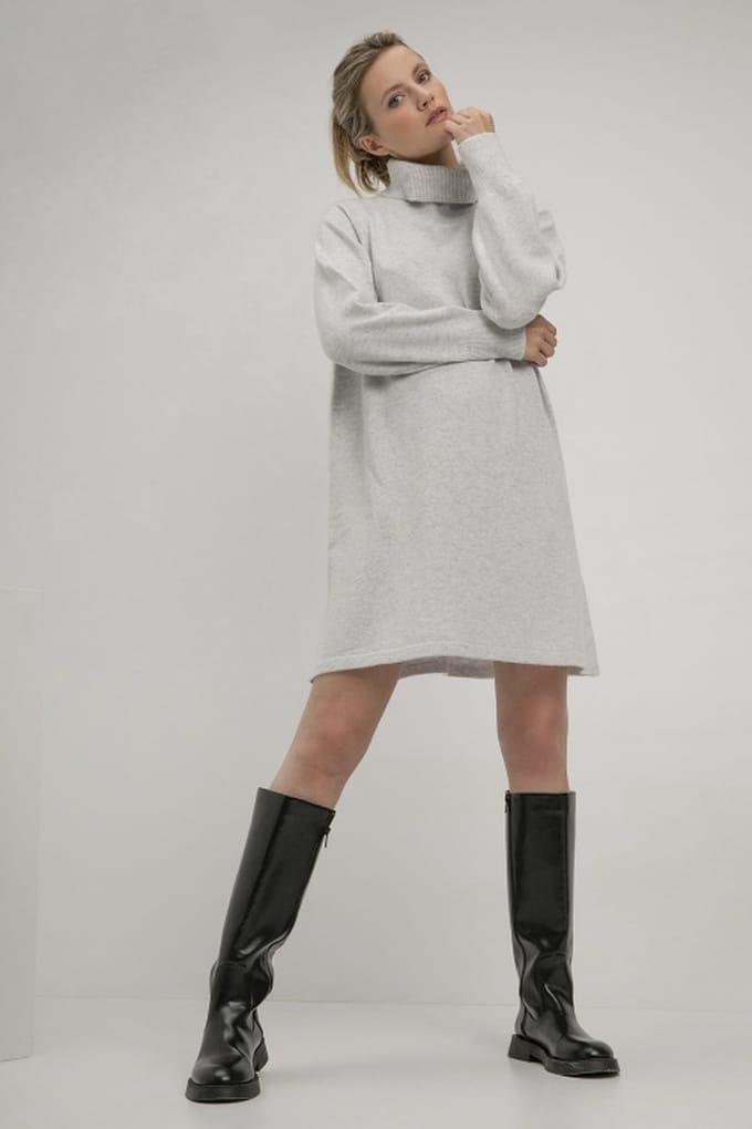 Josephine & Co Sandy Dress Light Grey Größe: L | Minikleider Outlet | Damen | Grau