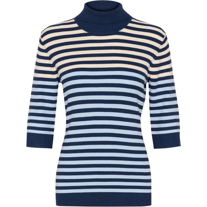 Geribde col roulé pullover voor dames CULTURE Annemette