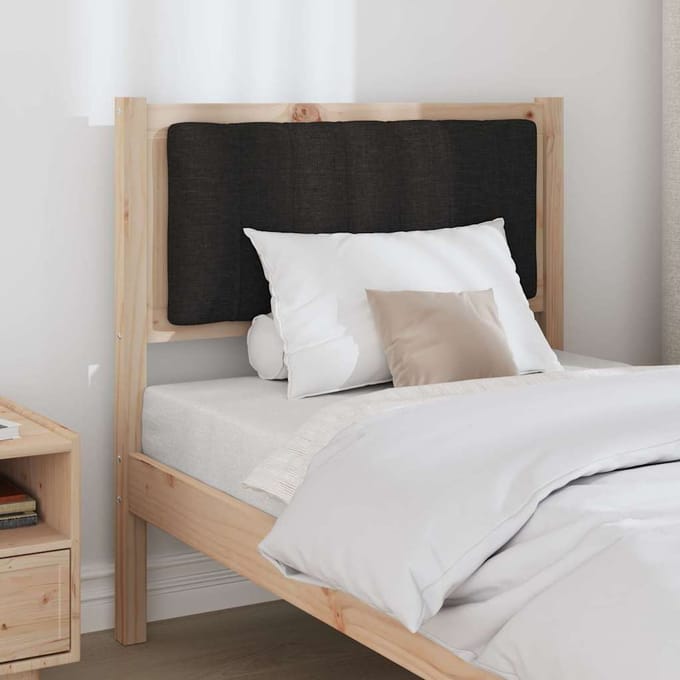 vidaXL - Gestoffeerd - hoofdbord - Bruin - 75 - cm - Massief - grenenhout