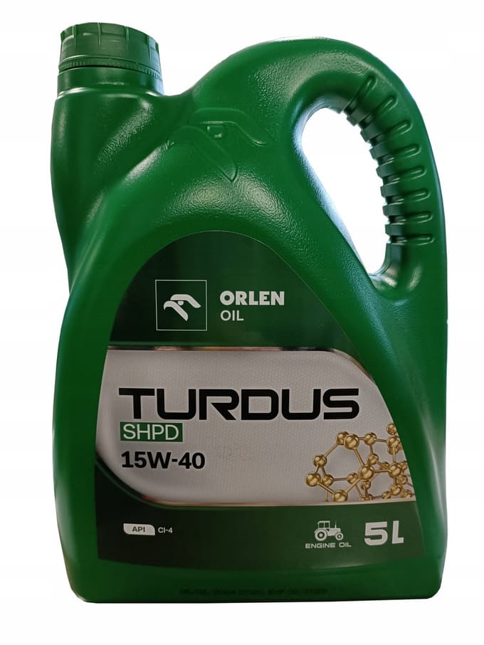 Orlen Turdus SHPD 15W40 - Motorolie - 5L - Voor Zware Dieseltractoren