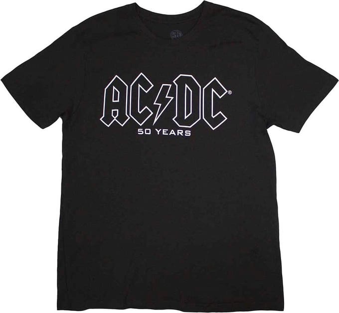 AC/DC - Logo History Heren Tshirt - 2XL - Zwart