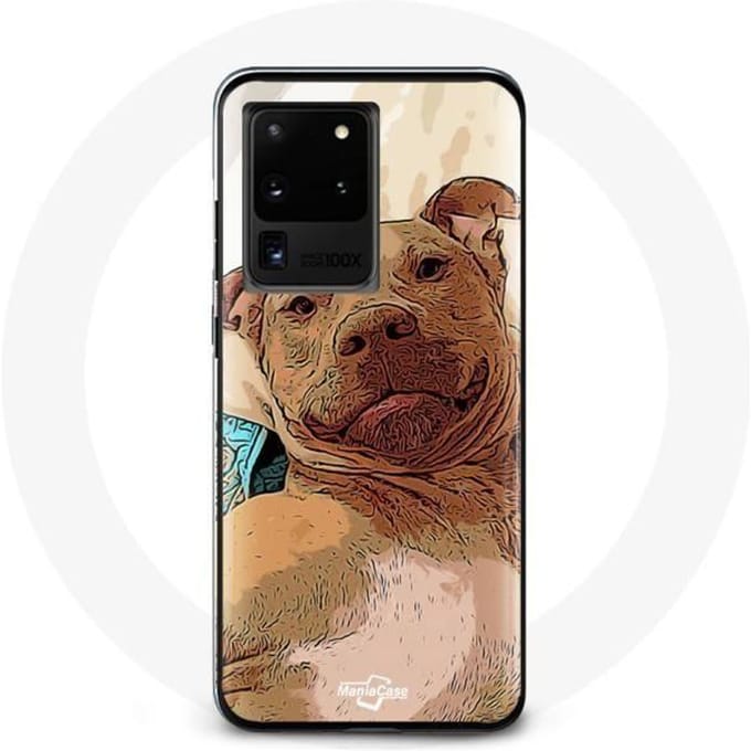 Coque - Samsung - Galaxy S20 Ultra - Marron - American Pit Bull Terrier - Rigide marron