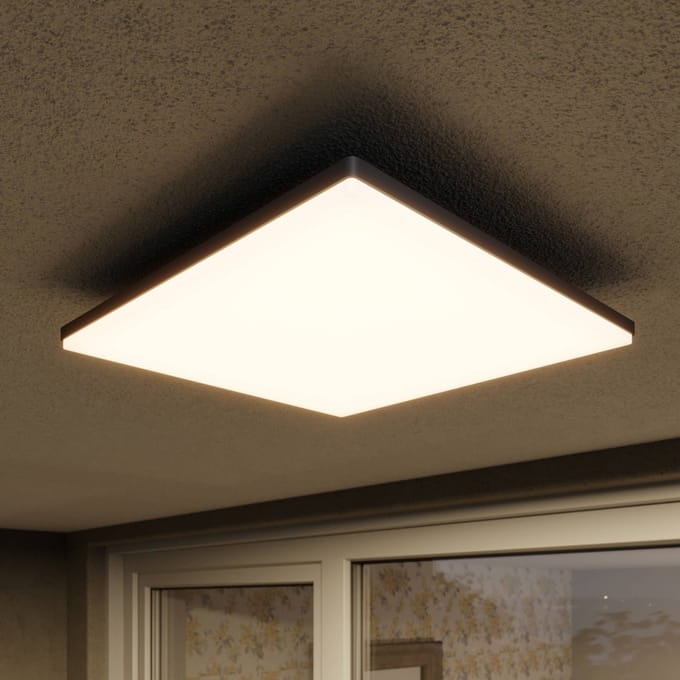 Lucande Vierkante LED plafondlamp Henni voor buiten