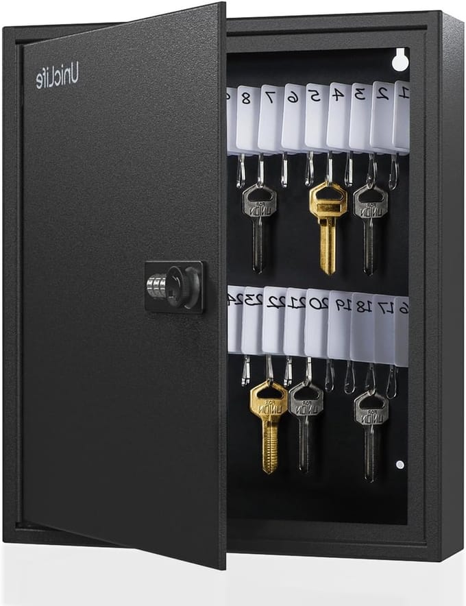 Key Organizer met 60 Sleutels en Combinatielock, Wandmontage Sleutelkluis met Code, Digitale Beveiligingsbox voor Sleutels en Accessoires