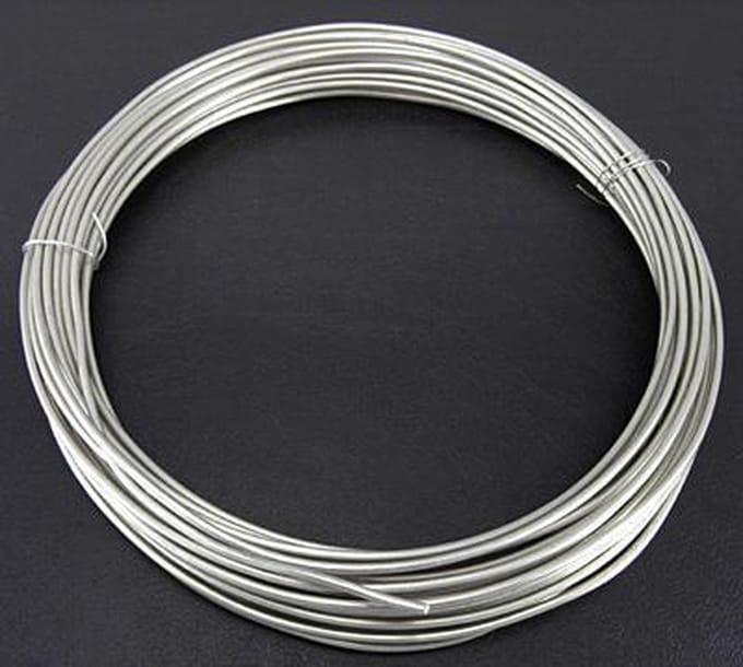 Zilveren Aluminiumdraad - 1,0 mm dik