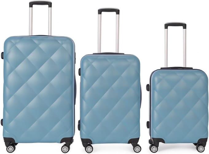 Harde Koffer - Reiskoffer - Veilig Reizen - Waterafstotend - 53 x 35 x 23 cm - IJzig Blauw