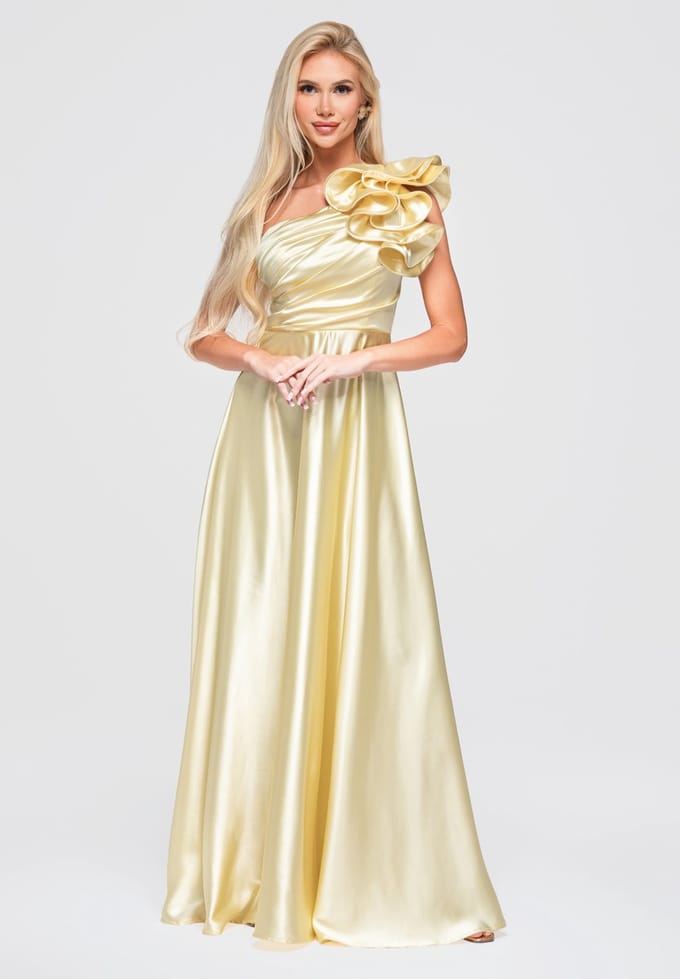 LARICA Jurk - Regular Fit - Mouwloos - Rits Geel S