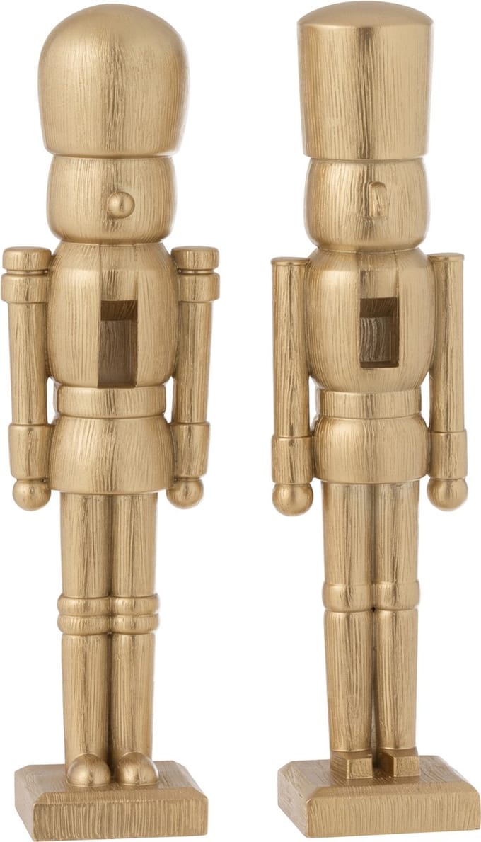 J-Line - Soldaat - Notenkraker - Poly Champagne Large - 2 Stuks