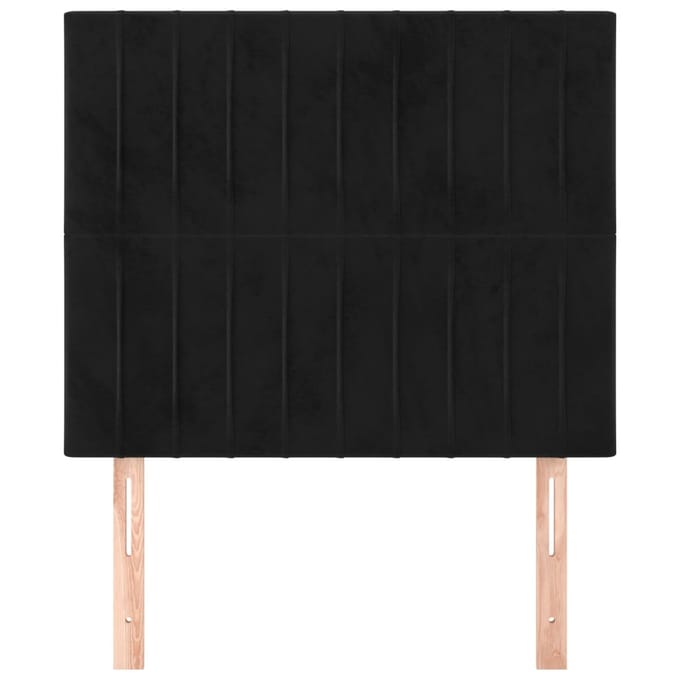 vidaXL - Hoofdbord - zwart - 90x5x118/128 - cm - fluweel