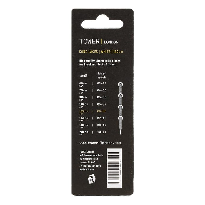 TOWER Londen Witte Kord Veters