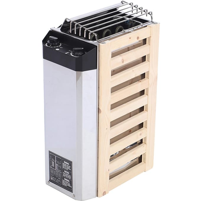 Poêle à sauna en acier inoxydable de type à contrôle interne 3KW, outil de chauffage pour sauna 220V white