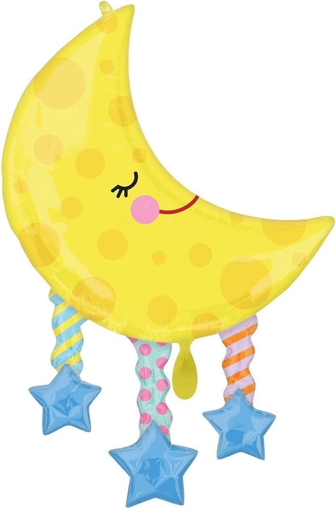 Amscan Ballon Moon And Stars Folie Geel