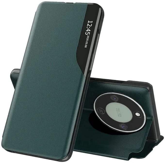 Hoesje geschikt voor HONOR Magic8 Lite - Techsuit eFold Book Case - Donkergroen