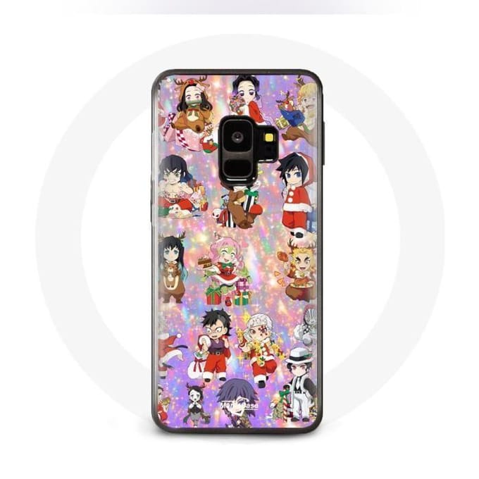 Coque pour Samsung Galaxy S9 Demon slayer merry christmas affiche le cadeau de noël