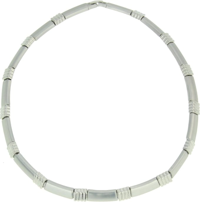 Behave - Ketting Dames - Mat en Glanzend Zilverkleur