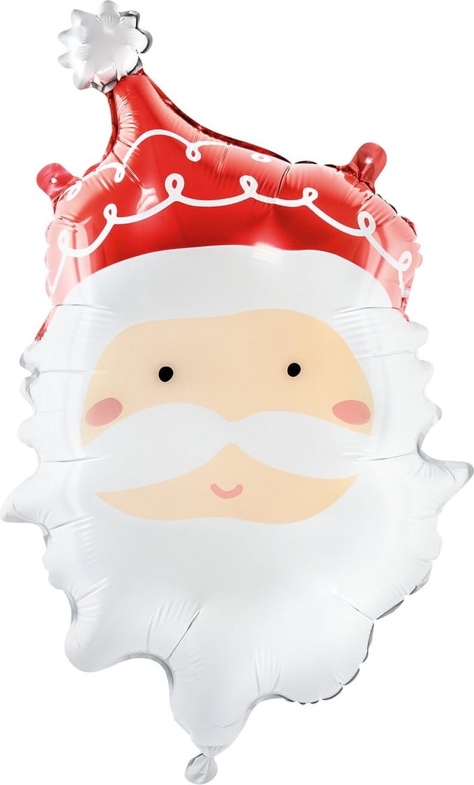 Partydeco - Kerst Folieballon Santa - 50 x 70 cm