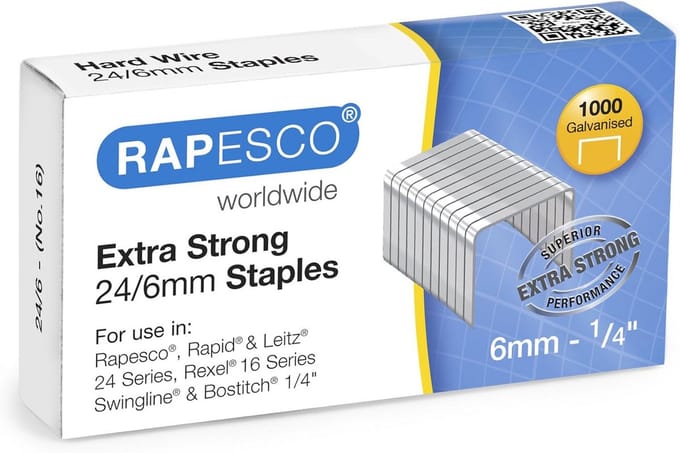 1.000 Stuks Nietjes 24/6 mm - Harde Draad Nietmachinel | Voor nietmachine
