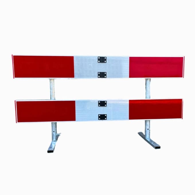 Ri-Traffic inklapbaar aluminium schrikhek | 150 cm - enkelzijdig bedrukt