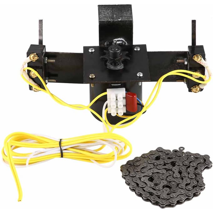 220V industriële automatische broedmachine-accessoires, eierkeermotorsysteem met 100 cm ketting black