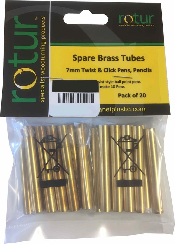 Planet Plus - 20 reserve koperen tubes voor 7 mm Twist balpennen