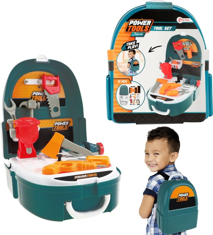 Toi-Toys Power Tools Tool Set in Backpack 21 pcs.