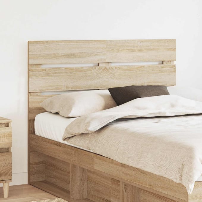 vidaXL - Hoofdbord - Sonoma - Eik - Bewerkt - hout