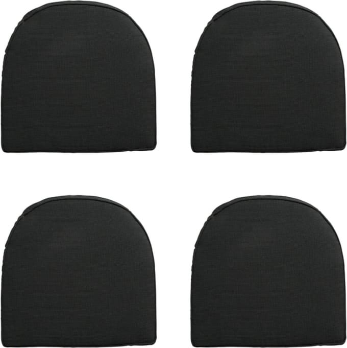 Madison - Zitkussen Wicker York Rib black - Ca. 48x48 cm - Set van 4