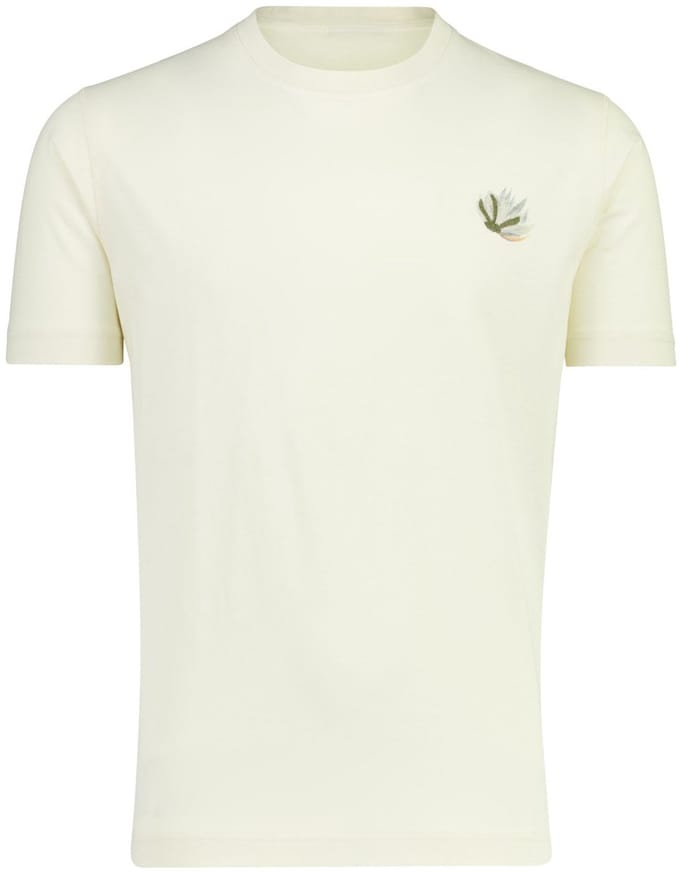 T-shirt mos mosh beige met back print