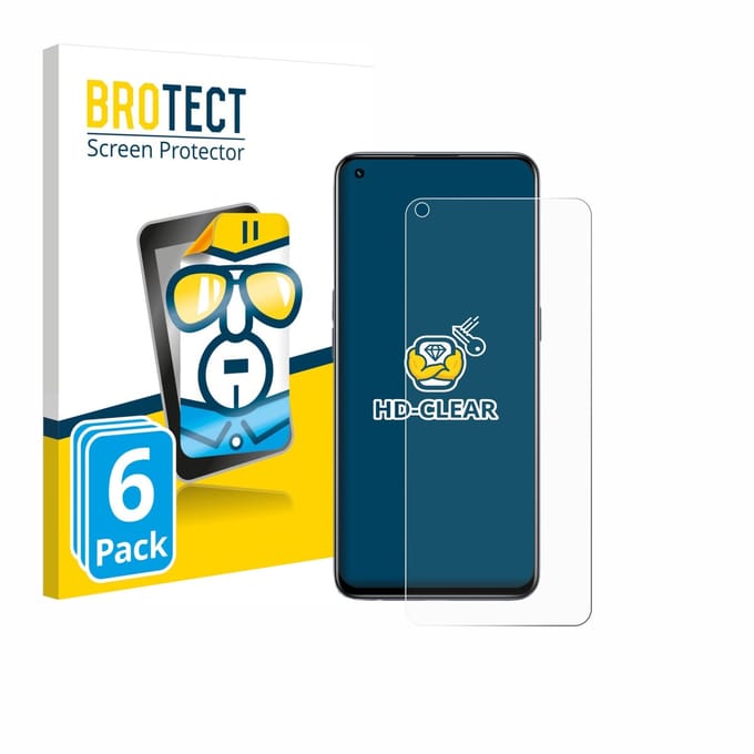 BROTECT - Screenprotector voor realme GT Master Edition - Folie Beschermfolie transparant 6 Stuks